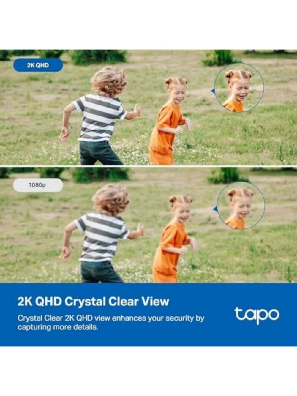 2K+ Indoor/Outdoor Wired Security Camera for Baby Monitoring & Home Surveillance